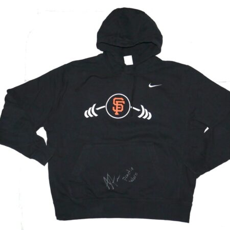 Armando Alvarez Practice Worn & Signed Official San Francisco Giants Nike Pullover Hooded Sweatshirt