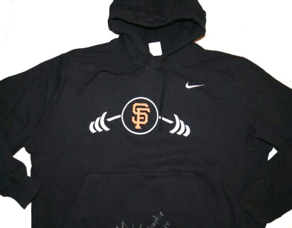 Armando Alvarez Practice Worn & Signed Official San Francisco Giants Nike Pullover Hooded Sweatshirt