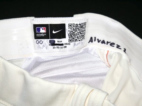 Armando Alvarez San Francisco Giants Practice Worn & Signed Nike MLB Pants - Worn during Spring Training!1