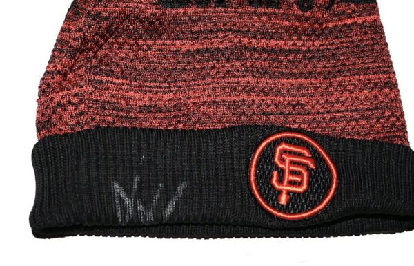 Armando Alvarez Team Issued & Signed Official San Francisco Giants New Era Authentic Collection Sport Cuffed Knit Hat with Pom