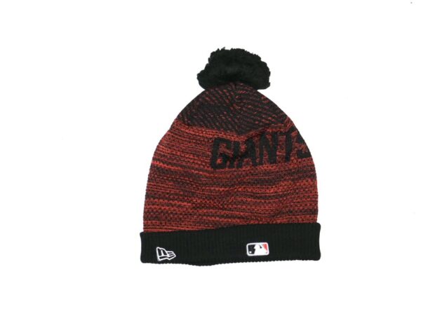 Armando Alvarez Team Issued & Signed Official San Francisco Giants New Era Authentic Collection Sport Cuffed Knit Hat with Pom