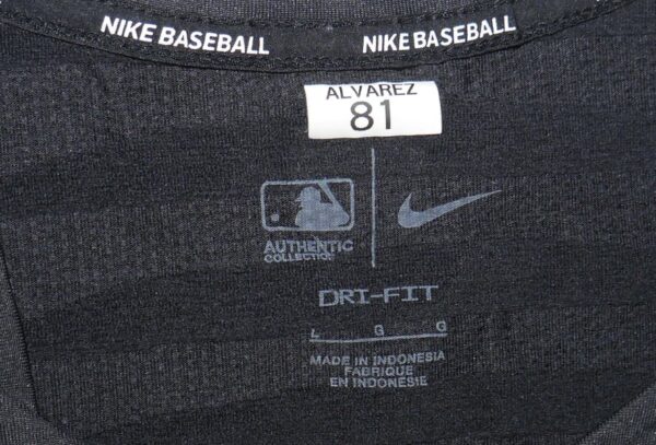 Armando Alvarez Player Issued & Signed Official San Francisco Giants "ALVAREZ 81" Nike Authentic Collection Raglan Performance V-Neck Shirt - Worn for BP!