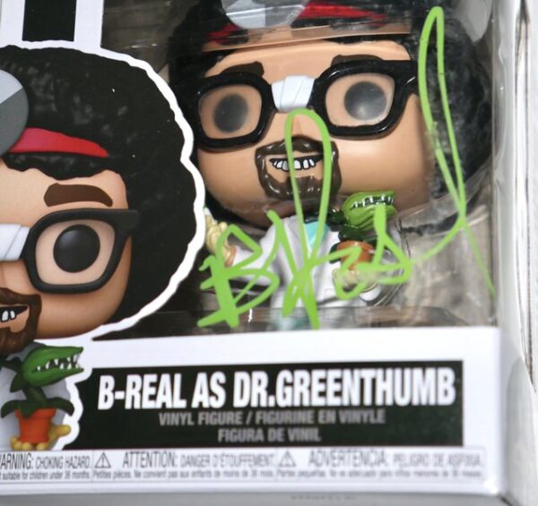 B-Real Signed Cypress Hill #266 B-Real as Dr. Greenthumb Funko Pop! Vinyl Figure - Beckett