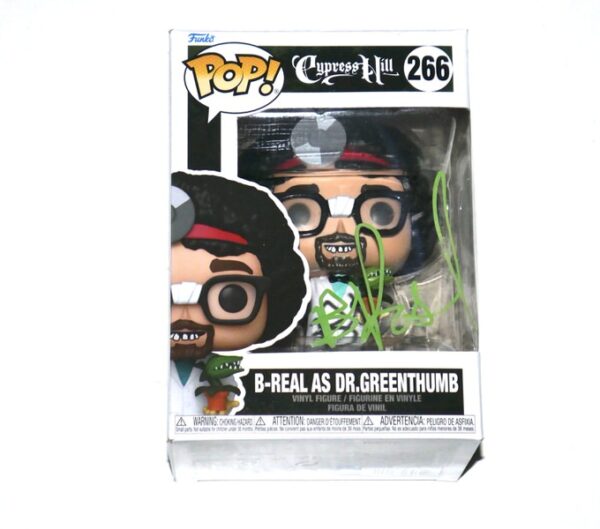 B-Real Signed Cypress Hill #266 B-Real as Dr. Greenthumb Funko Pop! Vinyl Figure - Beckett