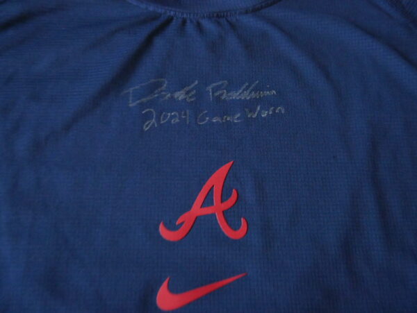 Drake Baldwin 2024 Game Worn & Signed Official Atlanta Braves BALDWIN 81 Nike Dri-Fit XL Shirt1