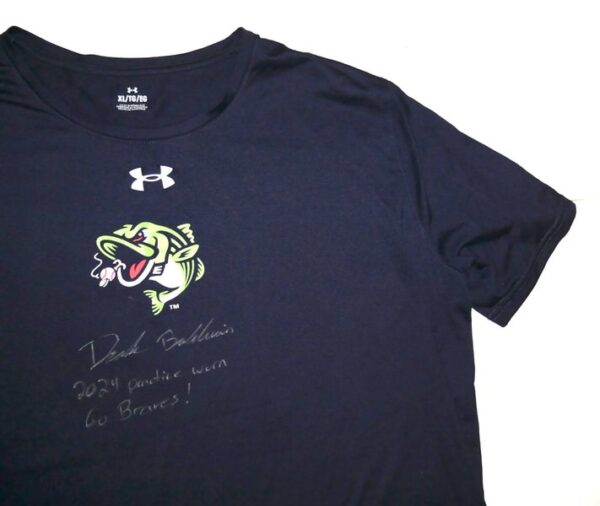 Drake Baldwin 2024 Player Issued & Signed Official Gwinnett Stripers #20 Under Armour Shirt - MLB's 2025 Top 100 Prospect!