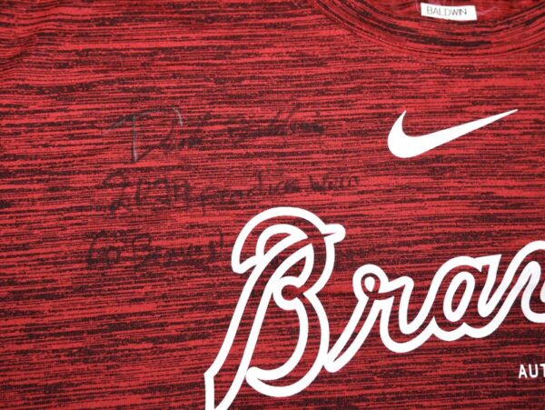 Drake Baldwin 2024 Practice Worn & Signed Official Atlanta Braves BALDWIN 81 Nike Dri-Fit XL Shirt