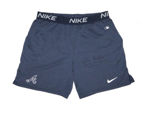 Drake Baldwin 2024 Practice Worn & Signed Official Atlanta Braves BALDWIN 81 Nike Performance XL Shorts