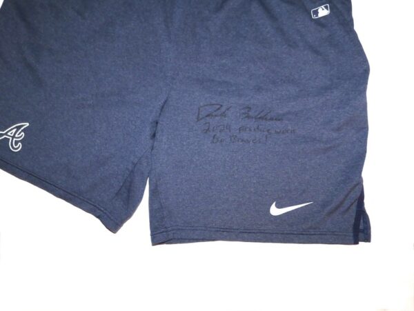 Drake Baldwin 2024 Practice Worn & Signed Official Atlanta Braves BALDWIN 81 Nike Performance XL Shorts