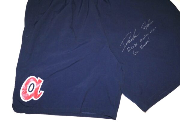 Drake Baldwin 2024 Practice Worn & Signed Official Atlanta Braves Nike Dri-Fit XL Shorts - Atlanta Braves Top Prospect!!!