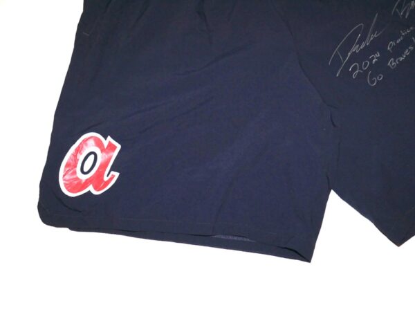 Drake Baldwin 2024 Practice Worn & Signed Official Atlanta Braves Nike Dri-Fit XL Shorts - Atlanta Braves Top Prospect!!!