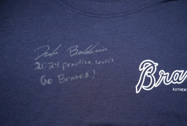 Drake Baldwin 2024 Practice Worn & Signed Official Blue Atlanta Braves BALDWIN 81 Nike Dri-Fit XL Shirt1