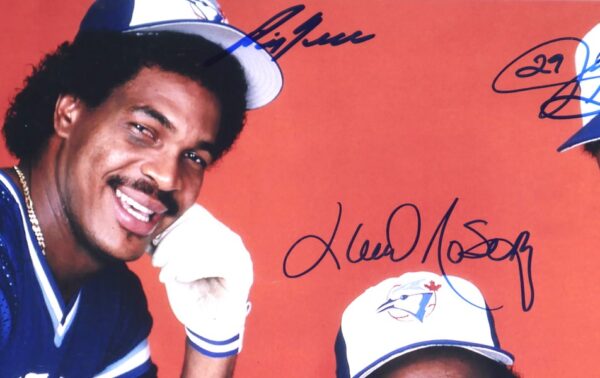 George Bell, Lloyd Moseby and Jesse Barfield Toronto Blue Jays Autographed Signed 8 x 10 Photo - Under The Radar COA