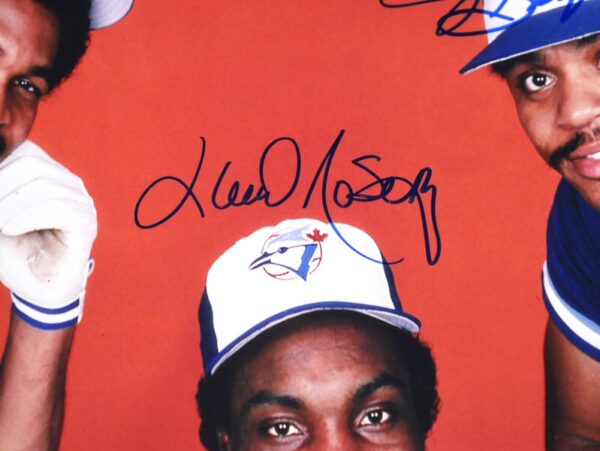 George Bell, Lloyd Moseby and Jesse Barfield Toronto Blue Jays Autographed Signed 8 x 10 Photo - Under The Radar COA