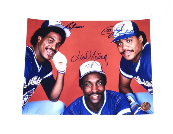 George Bell, Lloyd Moseby and Jesse Barfield Toronto Blue Jays Autographed Signed 8 x 10 Photo - Under The Radar COA