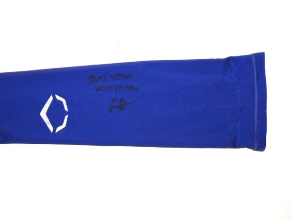 Logan Davidson 2024 Tigres del Licey Game Worn & Signed Blue Evoshield Arm Sleeve