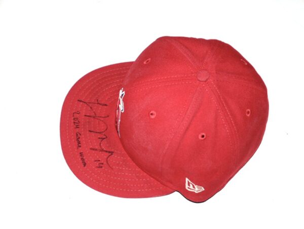 Logan O’Hoppe 2024 Game Worn & Signed Official Los Angeles Angels “14 O’HOPPE” New Era 59FIFTY Hat