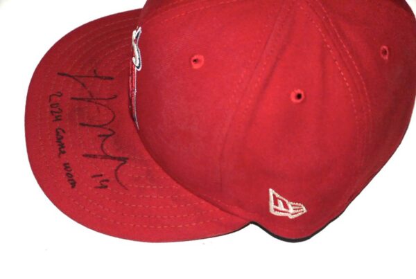 Logan O’Hoppe 2024 Game Worn & Signed Official Los Angeles Angels “14 O’HOPPE” New Era 59FIFTY Hat