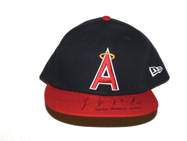 Logan O’Hoppe 2024 Game Worn & Signed Official Los Angeles Angels Alternate New Era 59FIFTY Hat