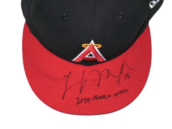 Logan O’Hoppe 2024 Game Worn & Signed Official Los Angeles Angels Alternate New Era 59FIFTY Hat