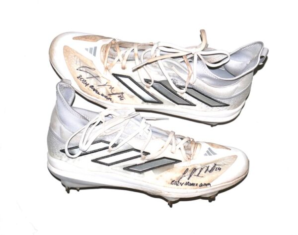 Logan O’Hoppe 2024 Los Angeles Angels #14 Game Worn & Signed Adidas Adizero Baseball Cleats