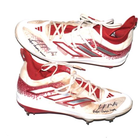 Logan O’Hoppe 2024 Los Angeles Angels #14 Game Worn & Signed Adidas Adizero Baseball Cleats