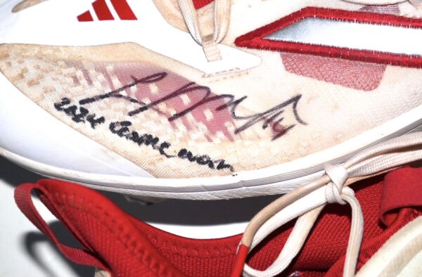 Logan O’Hoppe 2024 Los Angeles Angels #14 Game Worn & Signed Adidas Adizero Baseball Cleats