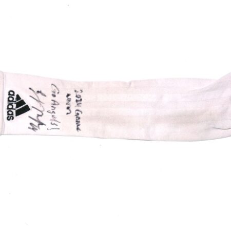 Logan O’Hoppe Los Angeles Angels 2024 Game Worn & Signed Go Angels! Adidas Arm Sleeve