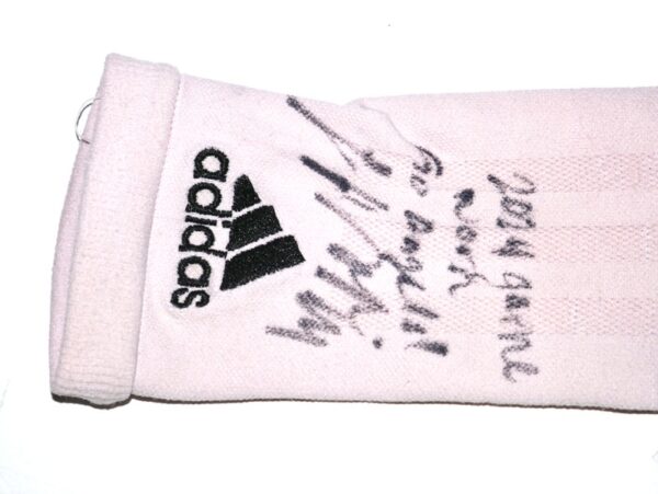 Logan O’Hoppe Los Angeles Angels 2024 Game Worn & Signed Go Angels! Adidas Arm Sleeve