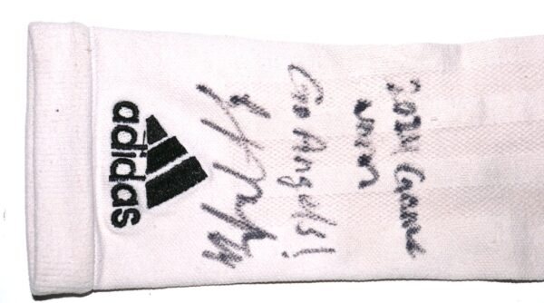 Logan O’Hoppe Los Angeles Angels 2024 Game Worn & Signed Go Angels! Adidas Arm Sleeve