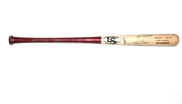 Luke Waddell 2024 Gwinnett Stripers Game Used & Signed Louisville Slugger C271S Baseball Bat - CRACKED