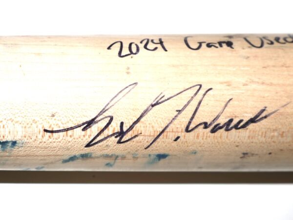 Luke Waddell 2024 Gwinnett Stripers Game Used & Signed Louisville Slugger C271S Baseball Bat - CRACKED