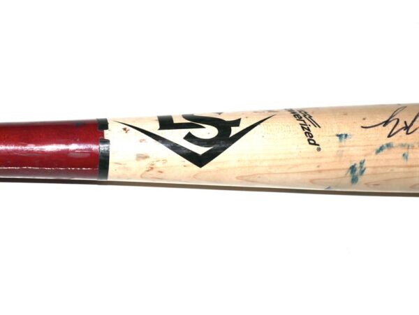 Luke Waddell 2024 Gwinnett Stripers Game Used & Signed Louisville Slugger C271S Baseball Bat - CRACKED