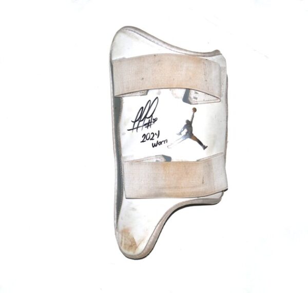 Rusber Estrada 2024 Leones de Ponce Game Worn & Signed Nike Air Jordan Leg Guard