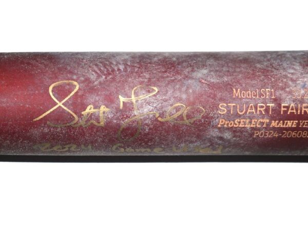 Stuart Fairchild 2024 Cincinnati Reds Game Used & Signed Dove Tail DTB Baseball Bat