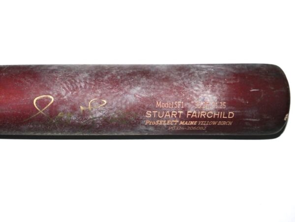 Stuart Fairchild 2024 Cincinnati Reds Game Used & Signed Dove Tail DTB Baseball Bat