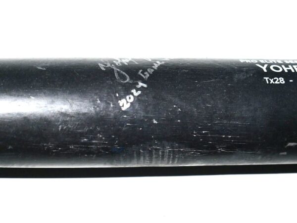 Yohel Pozo 2024 Las Vegas Aviators Game Used & Signed Overfly Pro Elite Birch Baseball Bat - CRACKED