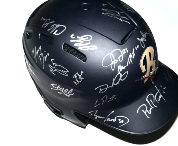 2019 Scranton Wilkes-Barre RailRiders Full-Size Batting Helmet Signed By (26) with Nasty Nestor Cortes, Armando Alvarez, Raynel Espinal, Mike Tauchman, Ryan Lavarnway - Steiner