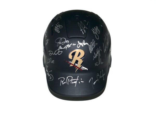 2019 Scranton Wilkes-Barre RailRiders Full-Size Batting Helmet Signed By (26) with Nasty Nestor Cortes, Armando Alvarez, Raynel Espinal, Mike Tauchman, Ryan Lavarnway - Steiner