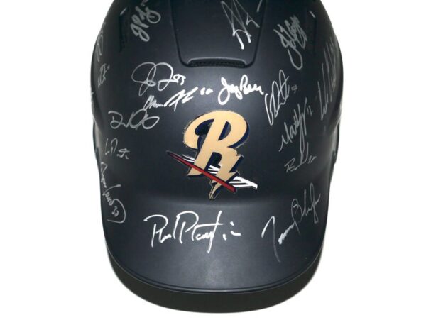 2019 Scranton Wilkes-Barre RailRiders Full-Size Batting Helmet Signed By (26) with Nasty Nestor Cortes, Armando Alvarez, Raynel Espinal, Mike Tauchman, Ryan Lavarnway - Steiner