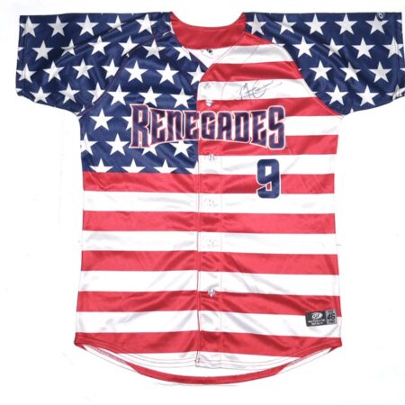 Antonio Gomez Game Used & Signed Official Hudson Valley Renegades July 4th OT Sports Jersey - 2 Hits Including a HOMERUN in 6-0 Win!!!!