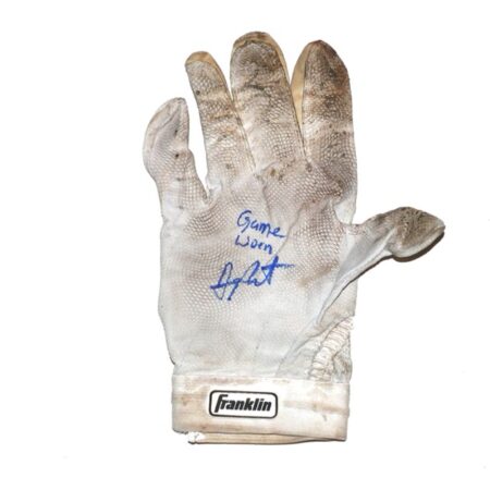 Arden Pabst Mississippi Braves Game Worn & Signed Right-Handed Franklin Batting Glove (Single)1