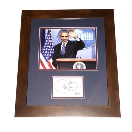 Barack Obama 44th President of the United States Autographed Signed Custom Framed Display - Measures 18.5 x 18.5 - Beckett LOA