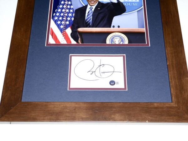 Barack Obama 44th President of the United States Autographed Signed Custom Framed Display - Measures 18.5 x 18.5 - Beckett LOA