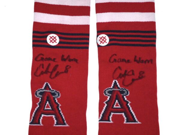 Coleman Crow 2023 Game Worn & Signed Official Los Angeles Angels Stance MLB Socks