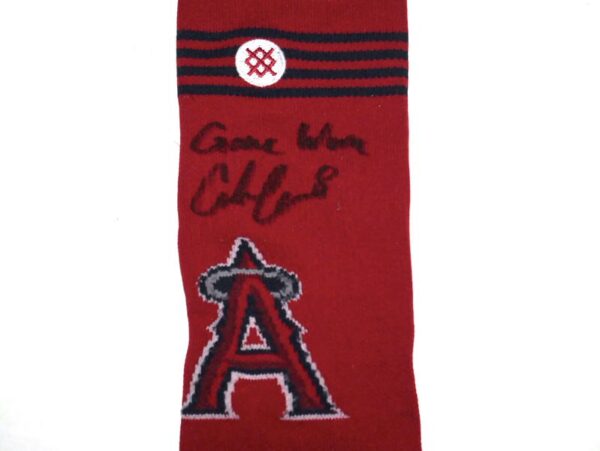 Coleman Crow 2023 Game Worn & Signed Official Los Angeles Angels Stance MLB Socks