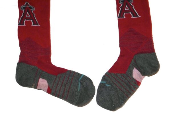 Coleman Crow 2023 Game Worn & Signed Official Los Angeles Angels Stance MLB Socks