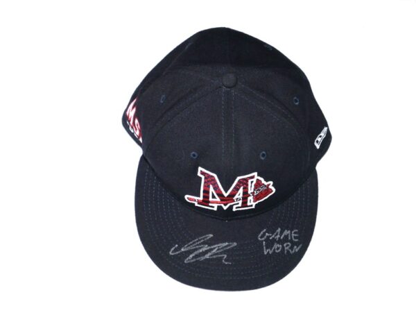 Indigo Diaz Game Worn & Signed Official Mississippi Braves Stars & Stripes New Era 59FIFTY Hat