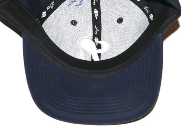 Logan Davidson 2024 Game Worn & Signed Official Navy Tigres del Licey 4FANS Hat - Worn In Winter Ball!