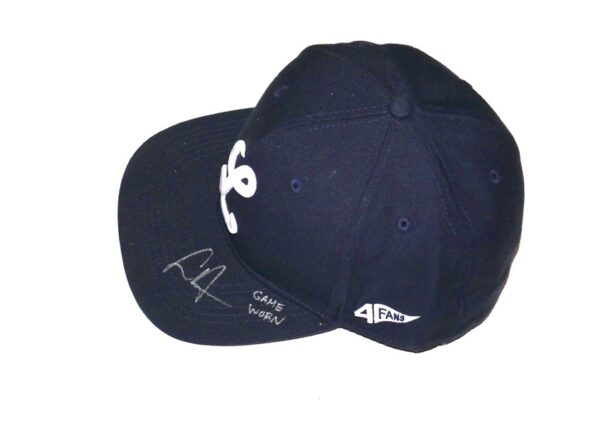 Logan Davidson 2024 Game Worn & Signed Official Navy Tigres del Licey 4FANS Hat - Worn In Winter Ball!